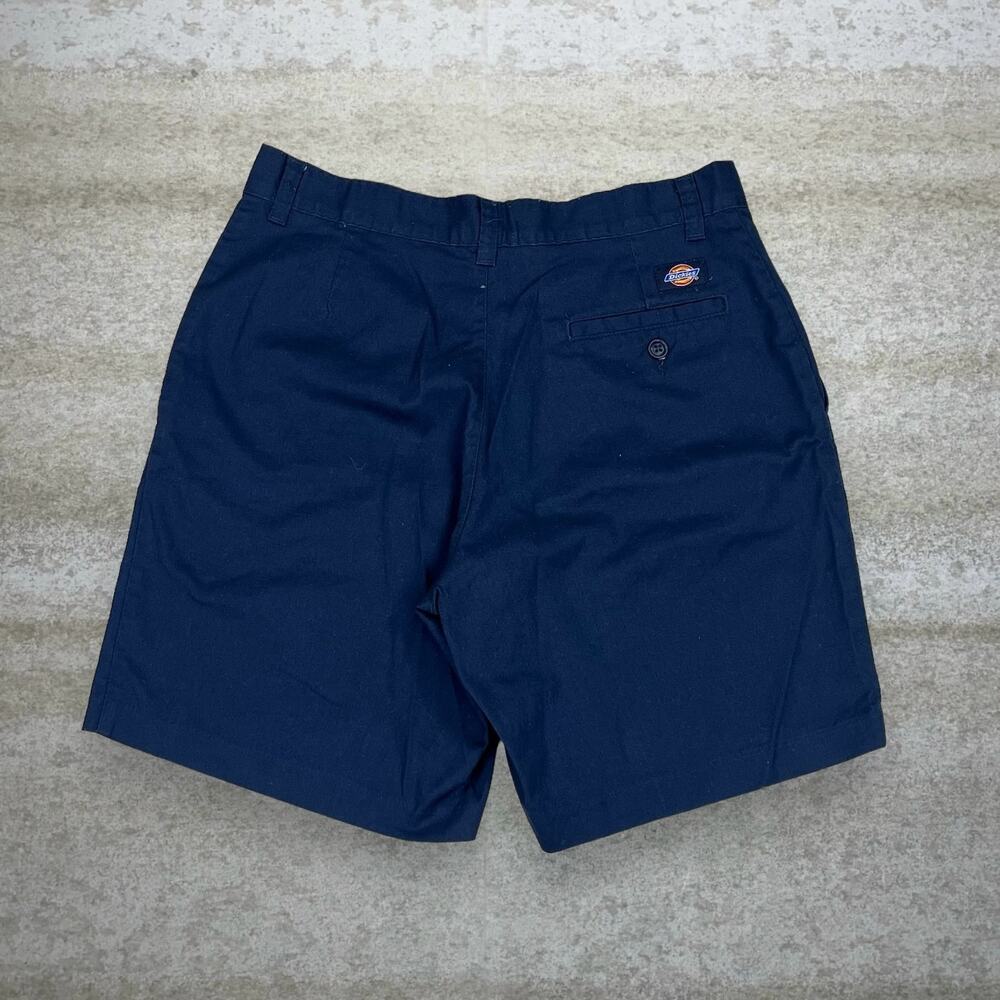 Vintage 90s Dickies Khakis Shorts 30x9 Navy Blue Cotton 9" Inseam